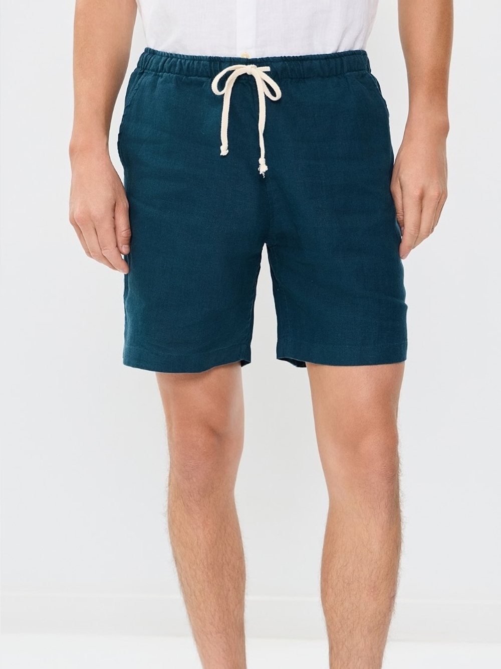 Alex Crane Linen Bo Shorts Men M Coastal Quiet Luxury Vacation Essential Minimal